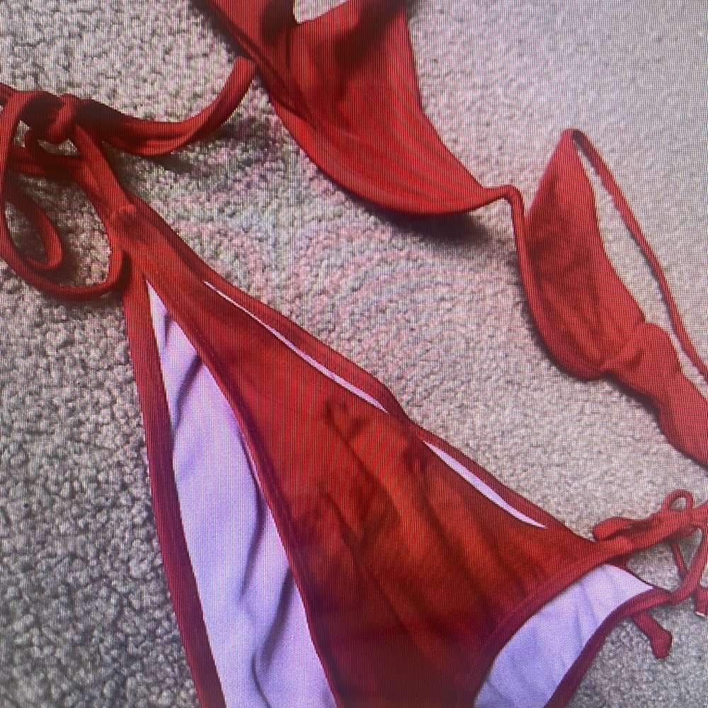 Red Underwire Bikini Set - Picture 2 of 2